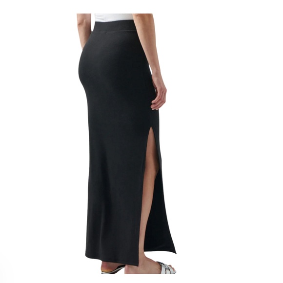 ATM MODAL RIB SIDE SLIT MAXI SKIRT - Picture 9 of 9